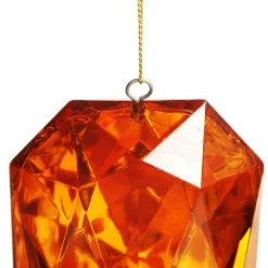 Amber Emerald Cut Gem Christmas Hanging Decoration Discount