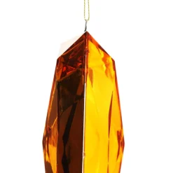 Amber Emerald Cut Gem Christmas Hanging Decoration Discount