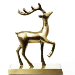 Antique Gold 3D Reindeer Christmas Stocking Hanger Cheap
