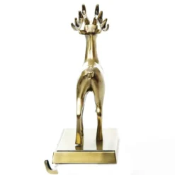 Antique Gold 3D Reindeer Christmas Stocking Hanger Cheap