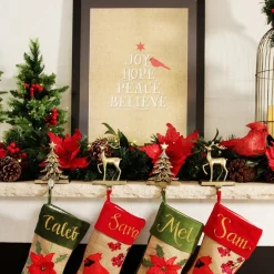 Antique Gold 3D Tree Christmas Stocking Hanger Cheap