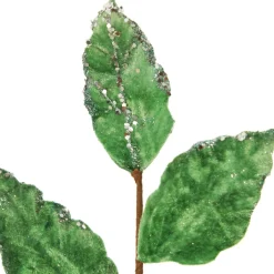 Apple Green Leaf Spray with Silver Sequins Flash Sale