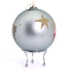 Baby Blue Christmas Bear with Tree Bauble Online