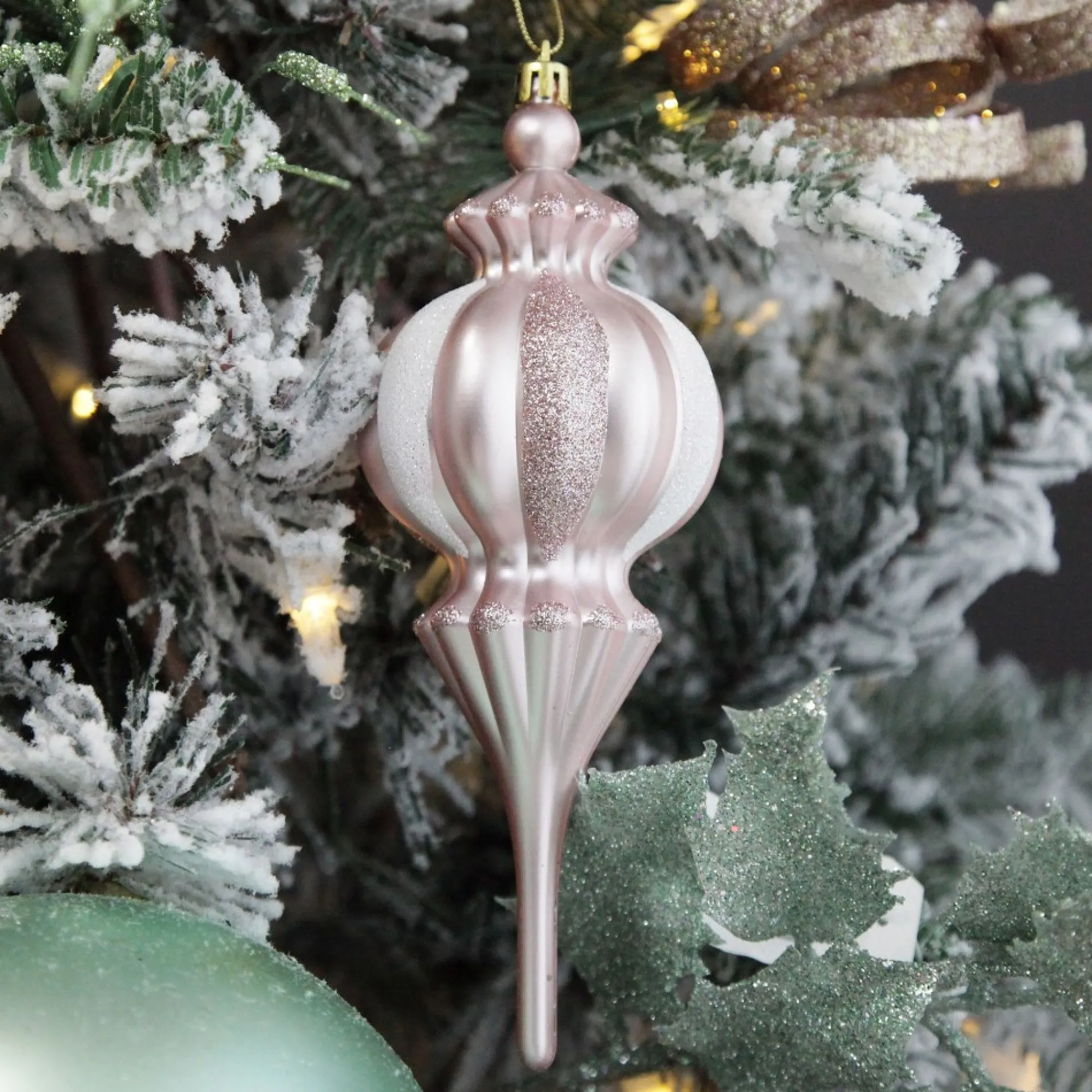 Baby Pink Christmas Finial Decoration Shop