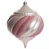 Baby Pink Glitter Swirl Christmas Onion Bauble Sale