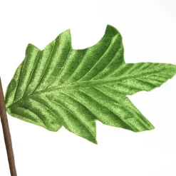 Baby Pink Velvet Poinsettia Flower Stem with Green Leaves Best