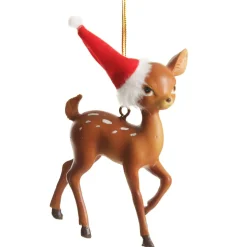 Bambi with Santa Hat Hanging Christmas Decoration Flash Sale