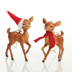Bambi with Santa Hat Hanging Christmas Decoration Flash Sale