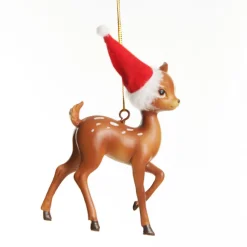 Bambi with Santa Hat Hanging Christmas Decoration Flash Sale