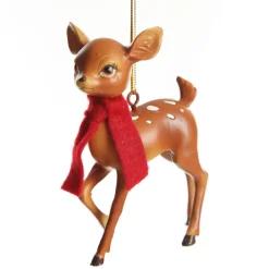 Bambi with Scarf Hanging Christmas Decoration Hot