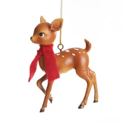 Bambi with Scarf Hanging Christmas Decoration Hot
