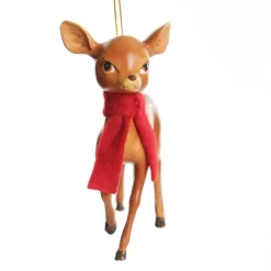 Bambi with Scarf Hanging Christmas Decoration Hot