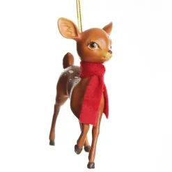 Bambi with Scarf Hanging Christmas Decoration Hot