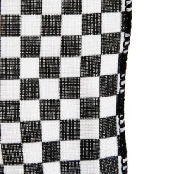 Black and White Buffalo Check Wired Ribbon - 6.5cm Best Sale