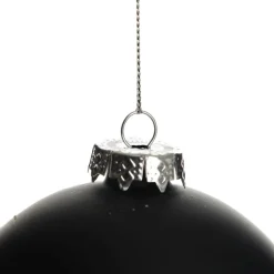 Black Glass Personalised Christmas Bauble Sale