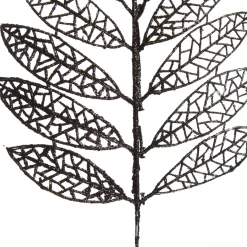 Black Glitter Mesh Leaf Pick - Set of 2 Hot