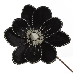 Black Magnolia Flower Stem with Twine Trim Cheap
