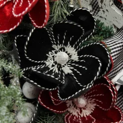 Black Magnolia Flower Stem with Twine Trim Cheap