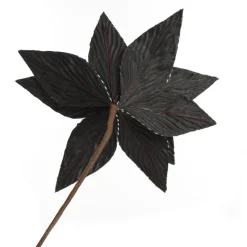 Black Poinsettia Flower Stem with Twine Trim Shop
