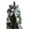Blue and Silver Snowflake Deluxe Tree Topper Bow with Streamers Sale