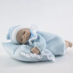 Blue Baby's 1st Christmas Musical Wind-Up Baby Sleeping on Pillow Online