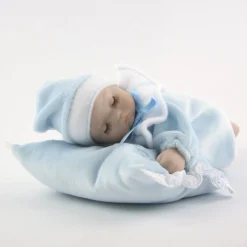 Blue Baby's 1st Christmas Musical Wind-Up Baby Sleeping on Pillow Online