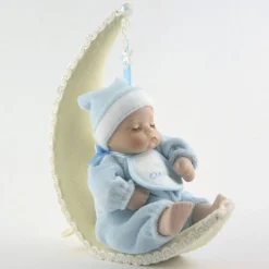 Blue Baby's 1st Christmas Moon Cheap
