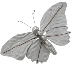 Blue Butterfly Clip with Silver Sequins Fashion