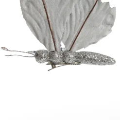 Blue Butterfly Clip with Silver Sequins Fashion