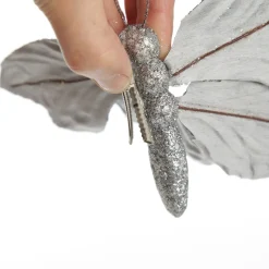 Blue Butterfly Clip with Silver Sequins Fashion