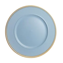 Blue Charger Plate with Gold Edging Cheap