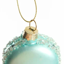 Blue Glass Macaron Christmas Tree Decoration Discount