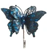 Blue Glitter and Sequin Butterfly Clip New