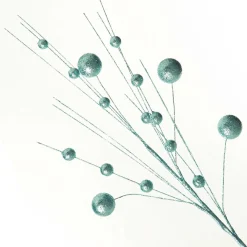 Blue Glitter Ball Spray Pick New