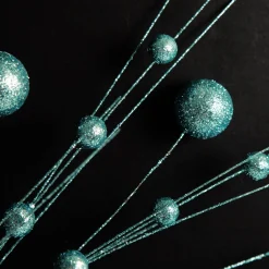 Blue Glitter Ball Spray Pick New