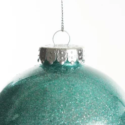 Blue Glitter Christmas Bauble Best Sale