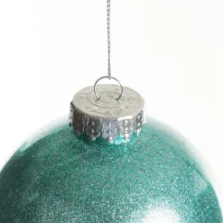 Blue Glitter Christmas Bauble Best Sale