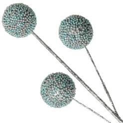 Blue Glitter Christmas Ball Trio Pick Store