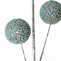 Blue Glitter Christmas Ball Trio Pick Store
