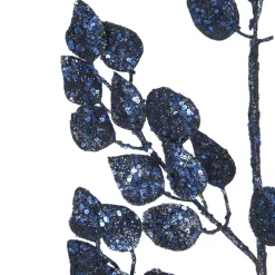 Blue Glitter Sequin Leaf Spray Cheap