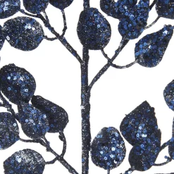 Blue Glitter Sequin Leaf Spray Cheap