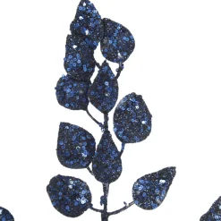 Blue Glitter Sequin Leaf Spray Cheap