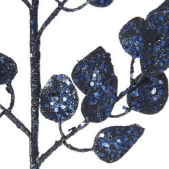 Blue Glitter Sequin Leaf Spray Cheap