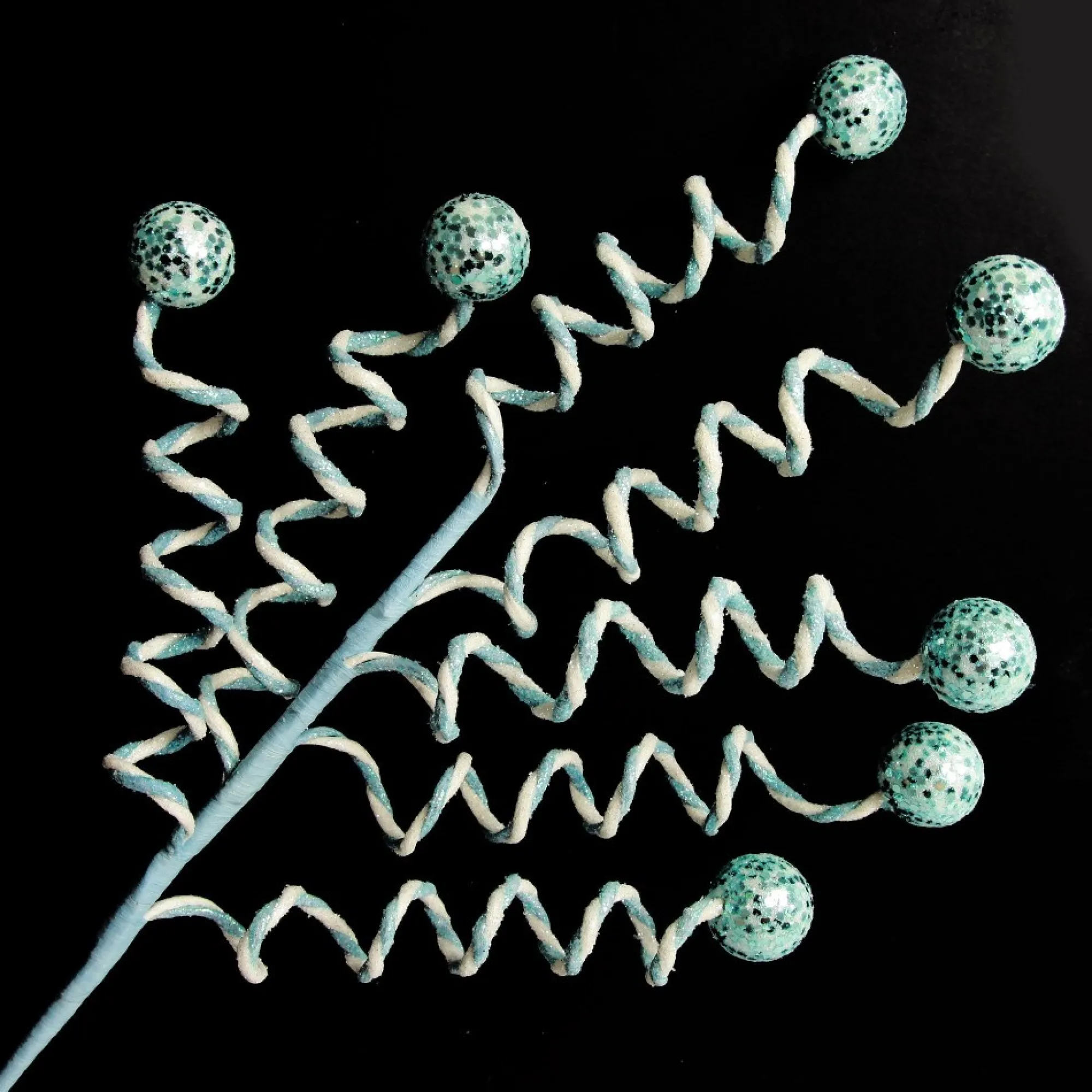 Blue Glitter Spiral Ball Pick Cheap