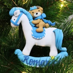 Blue Rocking Horse Decoration Best Sale