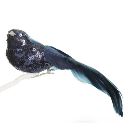 Blue Sequin Bird Clip Online