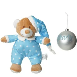 Blue Starbright Teddy and Bauble Gift Pack Shop