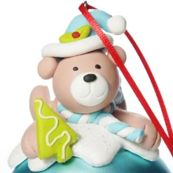 Blue Teddy Christmas Character Bauble Best
