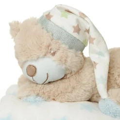 Blue Teddy with Blanket and Bauble Gift Pack Fashion