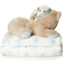 Blue Teddy with Blanket and Bauble Gift Pack Fashion